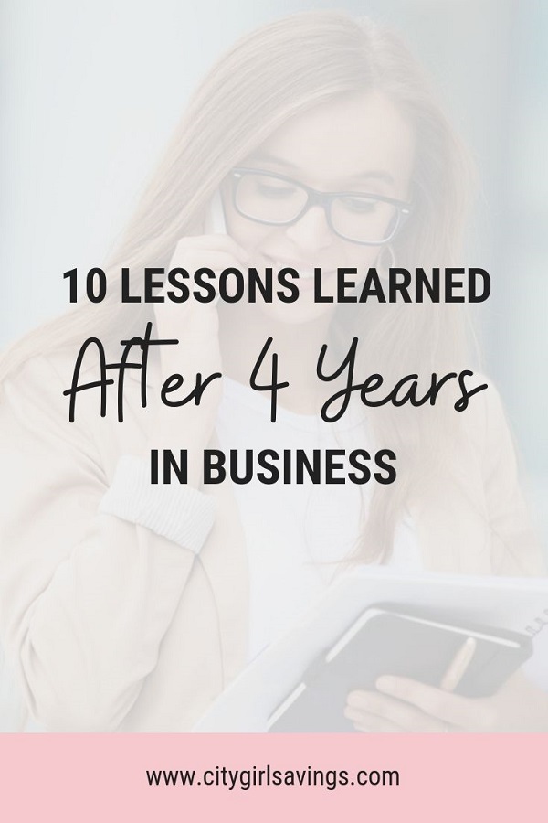 Lessons Learned Business years in business