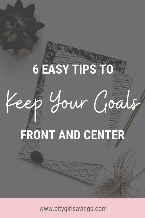 Goals Front and Center budget categories